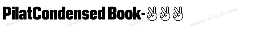 PilatCondensed Book字体转换